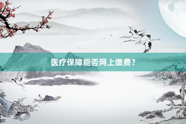 医疗保障能否网上缴费？